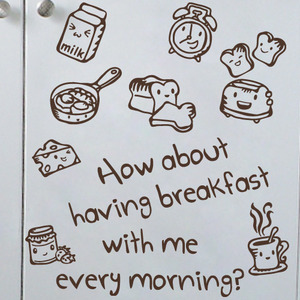 [FUN&amp;KIDS]우리같이 아침식사-캐릭터스티커(WG-082)  /페인트김사장